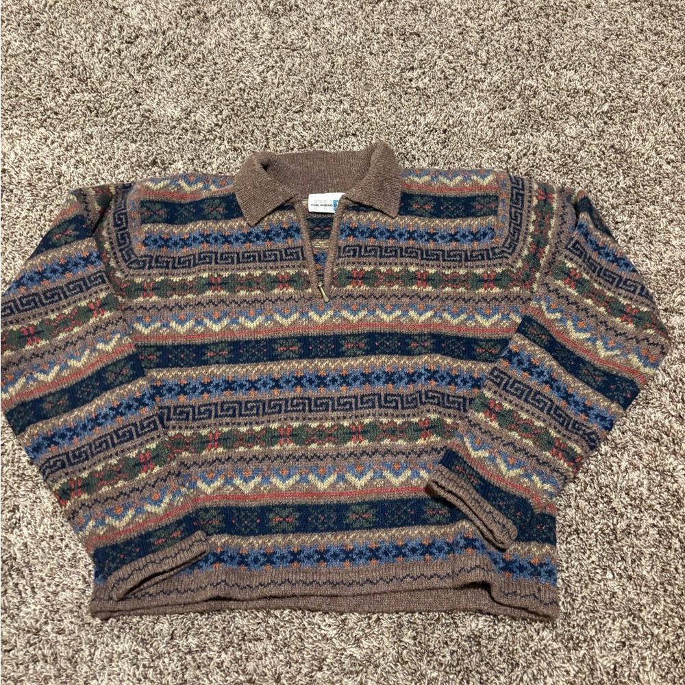 Men’s vintage aztec sweater